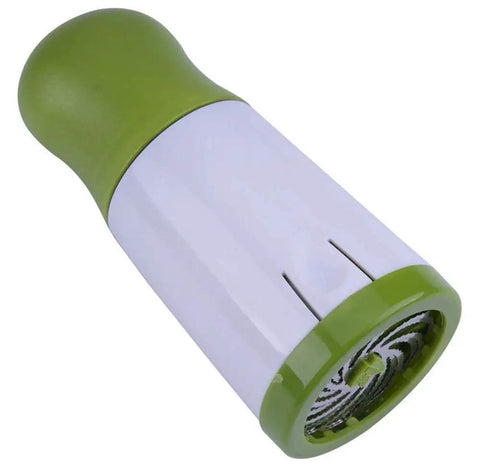 Handy Multi-Function Herb Mill And Chopper With Stainless Steel Blades For Easy Grinding And Finely Minced Spices And Fresh Herbs, Perfect For Pesto, Spice Blends, Garlic, And Chopped Ingredients, White And Green Dishwasher Safe For Quick Cleanup