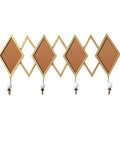 Real Deal Nordic Wrought Iron Wall Hooks For Coats And Keys Heavy Duty Build that features diamond shapes and white ball accents.