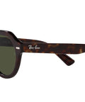 Gina Square Sunnies In Havana Frame With Green Lenses 53 Millimeter Size With Full UV Protection Durable Frame For Everyday Wear