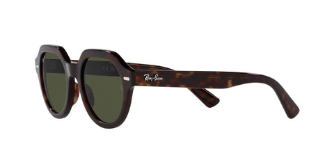 Gina Square Sunnies In Havana Frame With Green Lenses 53 Millimeter Size With Full UV Protection Durable Frame For Everyday Wear