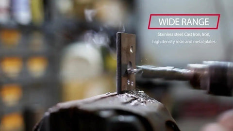 Three And Three Eighths Inch Carbide Tipped Hole Saw Cutter With One Inch Depth Of Cut For Stainless Steel Cast Iron