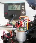 Soldering Education Kit 8 Piece Set with 70W Iron in use, showing temperature stability and precision soldering on a circuit board.