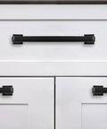 Matte Black Cabinet Pulls 10 Pack 5 Inch Hole Centers Straight Bar Handles for kitchen cabinets and drawers