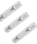 Five Piece Heavy Duty Galvanized Slotted Pins With Double Hole Nuts M8x60mm Cross Cylinder Hardware, showing three slotted pins.