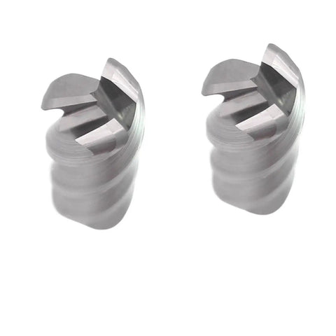 Close-up of Beast Mode 3 Flute Tungsten Carbide End Mill For Aluminum CNC Tool R0.5 Radius D4mm L50mm milling cutter tips