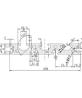 Built Tough One Piece 15100 Aluminum Profile Extrusion Anodized Linear Rail Guide 15X100Mm technical drawing with dimensions.