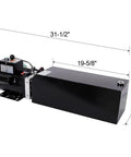 Heavy Duty Hydraulic Power Unit Pump 3200 Psi 1100W Motor With 6 Quart Reservoir shown with dimensions, ideal for automotive use.