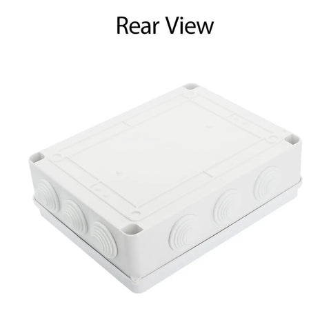 Rear view of Heavy Duty ABS Junction Box IP65 Waterproof And Dustproof Electrical Enclosure for indoor and outdoor use