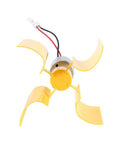 DIY Wind Turbine Generator Kit With 360 Degree Rotatable Blades And DC Motor for science education, yellow blades close-up