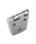 Heavy Duty Ball Bearing Door Hinges Featuring Mirror Polish Finish And Six Hole Cast Strap For Smooth Indoor Outdoor Operation Built Tough To Handle Every Day Use And Swings Smooth As Butter No Matter How Many Times You Push It, stainless steel hinge, close-up view.
