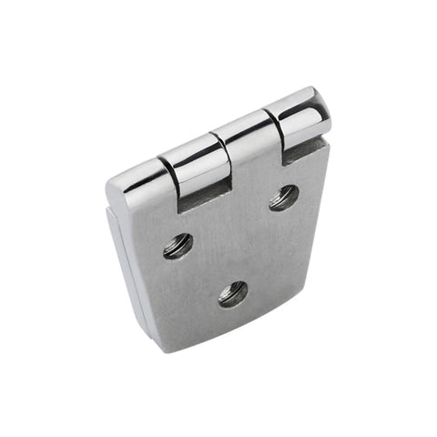 Rock Solid Heavy Duty Cast Door Strap Hinges Six Holes Mirror Polish Finish Zero Drag Smooth Swing Weatherproof Residential Hardware close-up