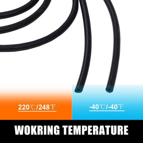 Silicone Vacuum Hose Tubing Sixteen Millimeter Ten Foot High Temp Durable 275 PSI Max Pressure For Automotive Pumps Brake Booster