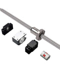 Heavy Duty SFU2005 Ball Screw Kit With Full Support And Coupling For CNC Builds, Includes DSG20H Nut Housing, BK/BF15 End Brackets, And Precision Machined Parts Perfect For DIY Machine Tool Projects, 700mm ball screw kit with coupling and end supports