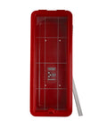 3 Pack Red Surface Mount Fire Extinguisher Cabinet with Breaker Bar for 5 lb Extinguisher Lock Box, high impact polymer construction.