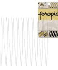 Flexible 0.3mm Steel Wire Big Eye Embroidery Beading Needle Set Open End For Any Thread Size Durable Collapsible Design Great For Jewelry Making 10 Pcs Folded Length Four Inches Unfolded Eight Inches displayed against packaging