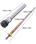 Adjustable Pen Mandrel For Woodturning MT1 6mm Diameter Steel Lathe Tool with dimensions and straight shank