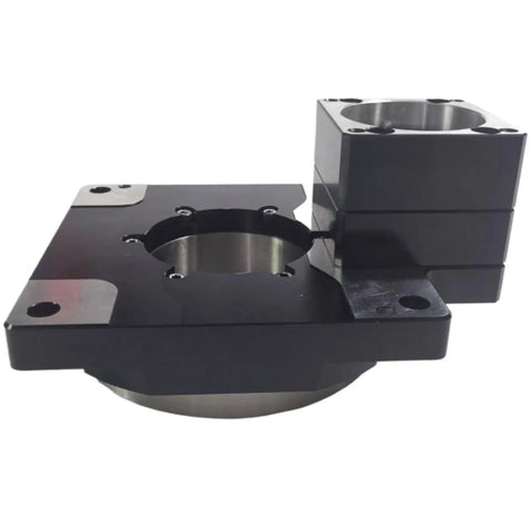 Battle Ready Flange Mount Dg Series Hollow Rotary Actuator Cnc Rotary Table For Servo Motor showing a solid steel body with mounting holes.
