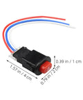 Double Flash Motorcycle Hazard Light Switch with emergency button, waterproof ABS metal, dimensions labeled, for motorbikes and scooters