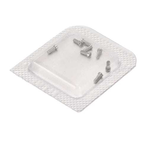 Premium Micro Watch Back Cover Screws Stainless Steel Heavy Duty Precision Watch Repair Kit in clear packaging, 8 pieces