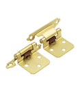 20 Pairs 40 Hinges Self Closing Brass Kitchen Cabinet Hinges Flush Face Mount With Soft Close Overlay Hardware