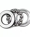 Front view of two chrome steel thrust ball bearings, 15x28x9 mm, ABEC3 single-row