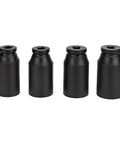 Pro Heavy Duty Impact Socket Set For Fastener Rotten Repair With 12 Point Adapter Kit To Fix Stripped Bolts And Nuts In Cars Or Trucks Quick And Easy Professional Grade Steel Tools, four black steel sockets