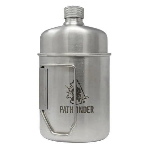 Stainless Steel Nesting Cup And M34 Scout Canteen Set For Camping And Hiking, durable 304 single wall bushcraft essentials