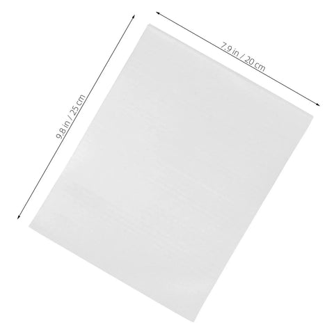 White EPE foam pouch measuring 9.8x7.9 inches for 100 Pack EPE Foam Pouches For Packing Dishes And Fragile Items Lightweight Cushioning