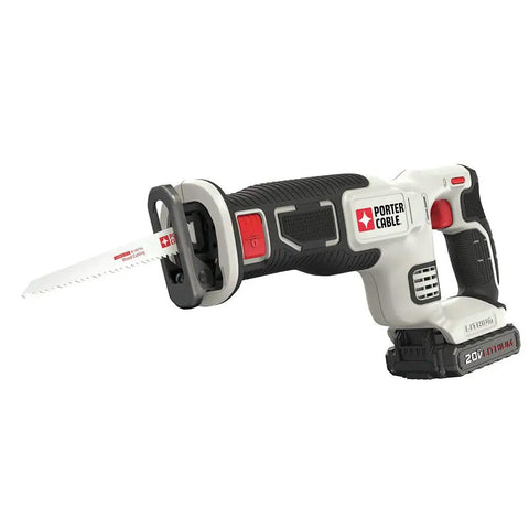 Hardcore 20 Volt Max Cordless Power Tool Combo Kit Four Piece Set With Two Rechargeable Batteries Quick Charger Circular Saw And Drill Driver No Sweat Job Site Ready Gear For Hardworking Hustlers And Weekend Pros - Reciprocating saw with blade.