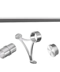 Durable Bar Foot Rail Kit With 13 Ft 2 In OD Tubing Brackets End Caps And Internal Connector Complete DIY Installation Hardware