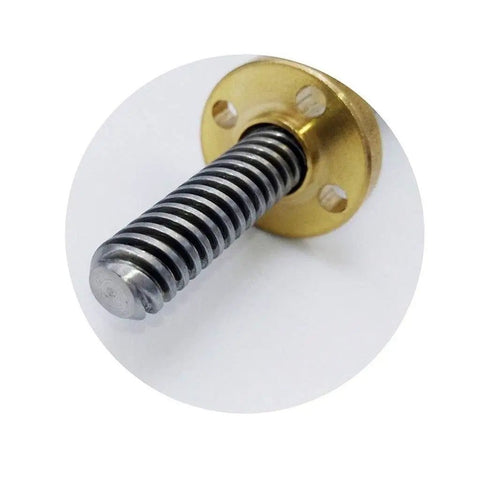 Durable T8 Lead Screw Kit For DIY 3D Printers With Copper Nut 1000mm Stainless Steel 8mm Diameter Pitch 1mm And 2mm Lead Options
