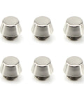 Top Shelf Heavy Duty Brass Purse Feet With Crisp Silver Rivet Screws For Handbags, set of six shiny brass studs.