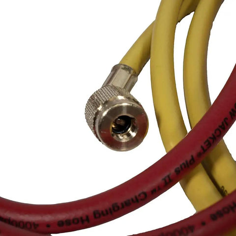 Close-up of 72 Inch 3 Pack Plus II One Quarter Inch Hose With SealRight Fitting, 45 Degree End For Easy Installations In Tight Spots, UL Recognized