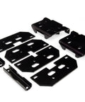 Black metal brackets for suspension kit, compatible with Level That Heavy Tow Rig With Air Spring Kit And Wireless Compressor.