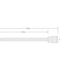 Diagram of Three Eighths Inch Drive Long Phillips Bit Socket Number Two With S2 Steel Bit dimensions and measurements