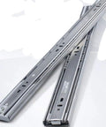Smooth Glide Drawer Slides Set, 1 Pair Ball Bearing Runners For Cabinets And Kitchen, Full Extension 3-Section Tracks, Stainless Steel