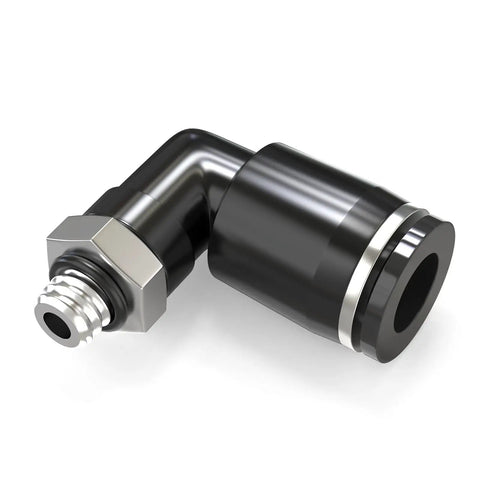 6mm Tube OD To M5 Male Elbow Push To Connect Pneumatic Fittings, 90 Degree Quick Connect, Copper And Plastic Build