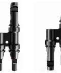 4 Pack Solar Y Connectors For Parallel Panel Wiring M To FF And F To MM 1 To 2 Cable Plug Kit, black plastic connectors