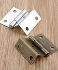 4 Pack Zinc Alloy Cabinet Hinge Set For Cabinets, Jewelry Boxes, And Small Furniture 25x15x12mm With Screws, brass and silver finish