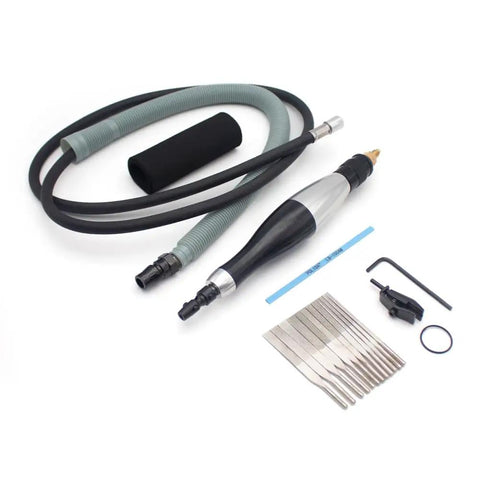 Heavy Duty Pneumatic Ultrasonic Grinding Machine And Air Die Grinder Polisher components including hoses, tool head, and accessories.
