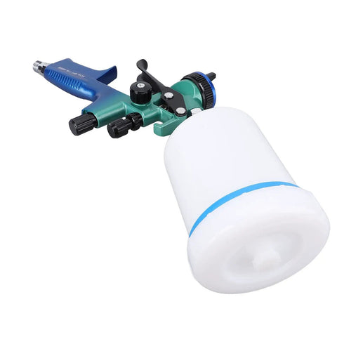 This Savage HVLP Spray Gun Slays On Cabinets And Cars With A 600ml Cup And 1.3mm Nozzle, featuring an ergonomic grip and adjustable settings.