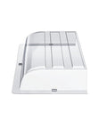 Side view of Magnetic Vent Air Deflector For Ceilings And Walls, 11 Inch Wide, Fits 10 Inch Ducts, Low Profile 6 Inch Long 1.2 Inch Tall, 2 Pack