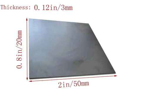 Premium Graphite Electrode Plates Pack Of 15 In 2 By 0.8 By 0.12 Inches With 99.9 Percent Purity For EDM Electrolysis Molds Heaters