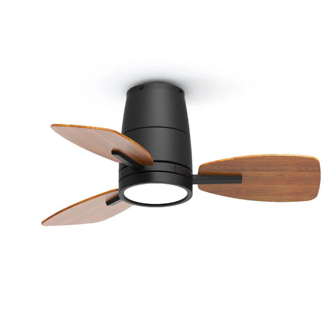 30 Inch Ceiling Fan With Lights And Remote Control, Quiet DC Motor, Three Color Temperature LED Light, Reversible Blades shown