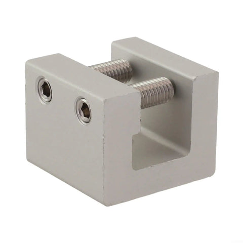 Heavy Duty Aluminum Standing Seam Clamps Four Pack With Stainless Steel Screws No Sweat Rigging Tough As Nails Solar Panel Roof Brackets Ready To Roll Install Done, close-up view of clamp with stainless screws.