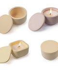 Various Two Sizes Silicone Candle Jar Molds With Lids For DIY Candles Soaps And Epoxy Resin Casting Pro Grade Flexible And Reusable Mold Set