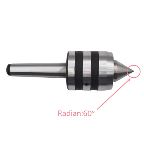 MT2 Live Tailstock Center Medium Duty 2MT For High Speed Turning CNC Work, 60 Degree Point, side view