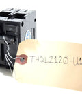 THQL2120 20 Amp 240 Volt Two Pole Circuit Breaker Plug In Design For Quick Install And Reliable Protective Coverage In Residential And Light Commercial Panels With Rock Solid Durability And Easy Mounting, black copper-body breaker with tag