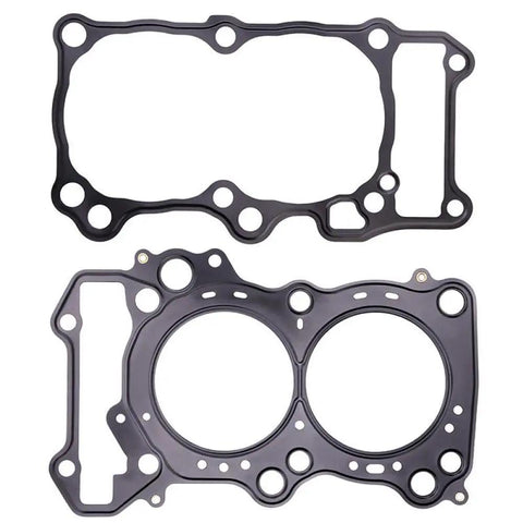 Heavy Duty Motorcycle Cylinder Head Cover Gasket Kit For An650 Z Executive Abs Engine Block Seal Repair, top and bottom views.