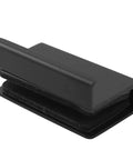Close-up of a black metal glass door clip for 4-6 mm panels, part of the Four Pack Black Metal Glass Door Clips And Handles collection.